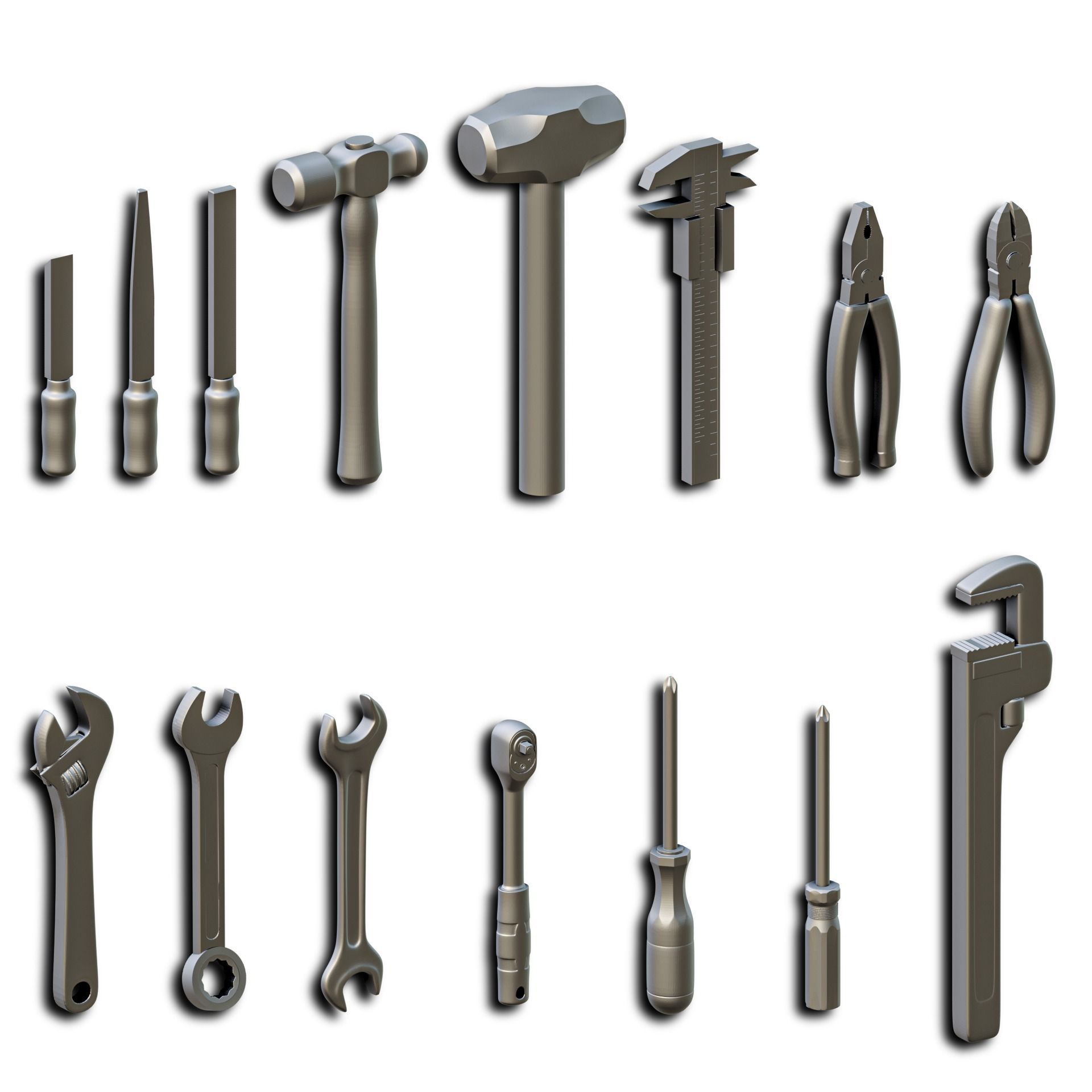 Garage Accessories Diorama Pack 3D print model_2