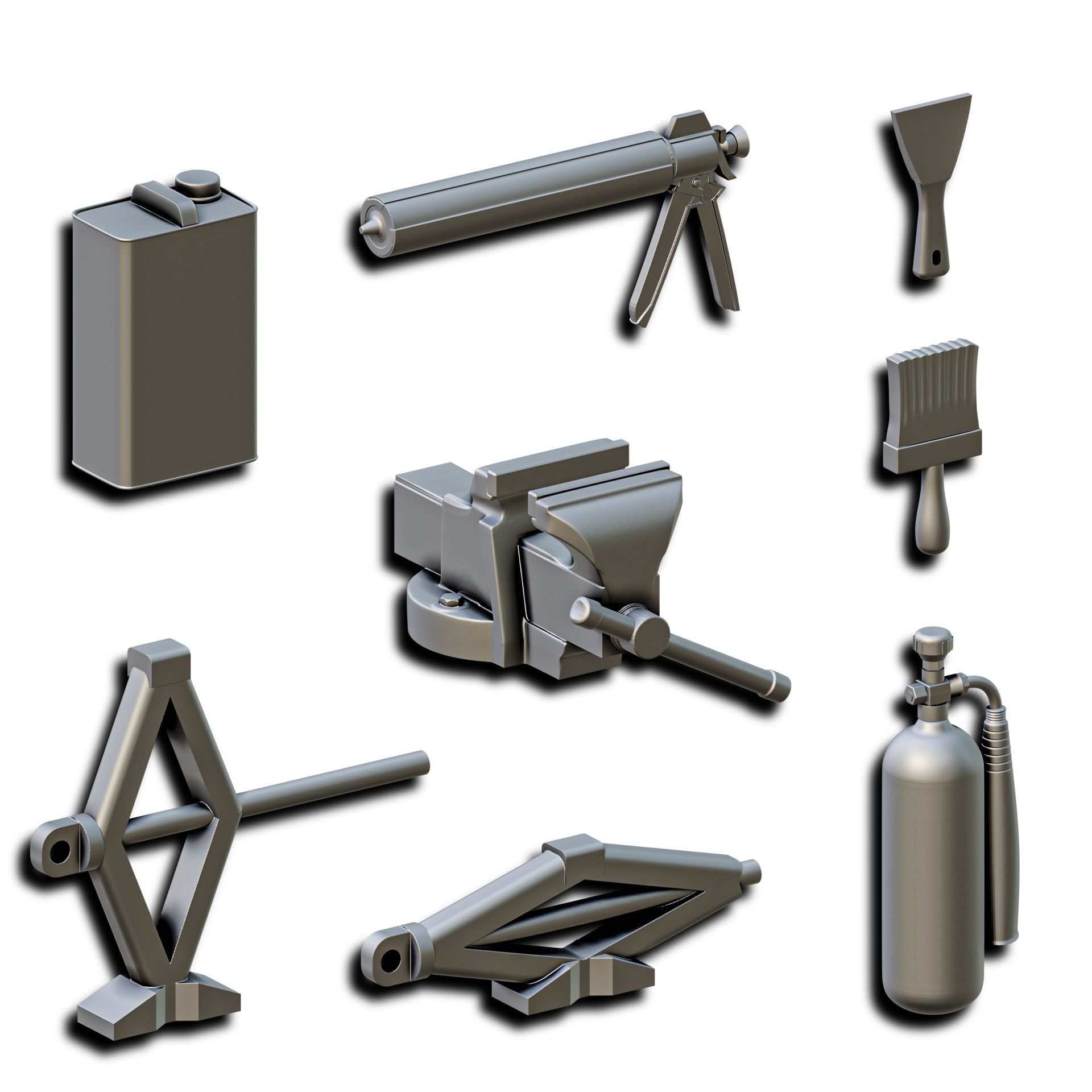 Garage Accessories Diorama Pack 3D print model_5