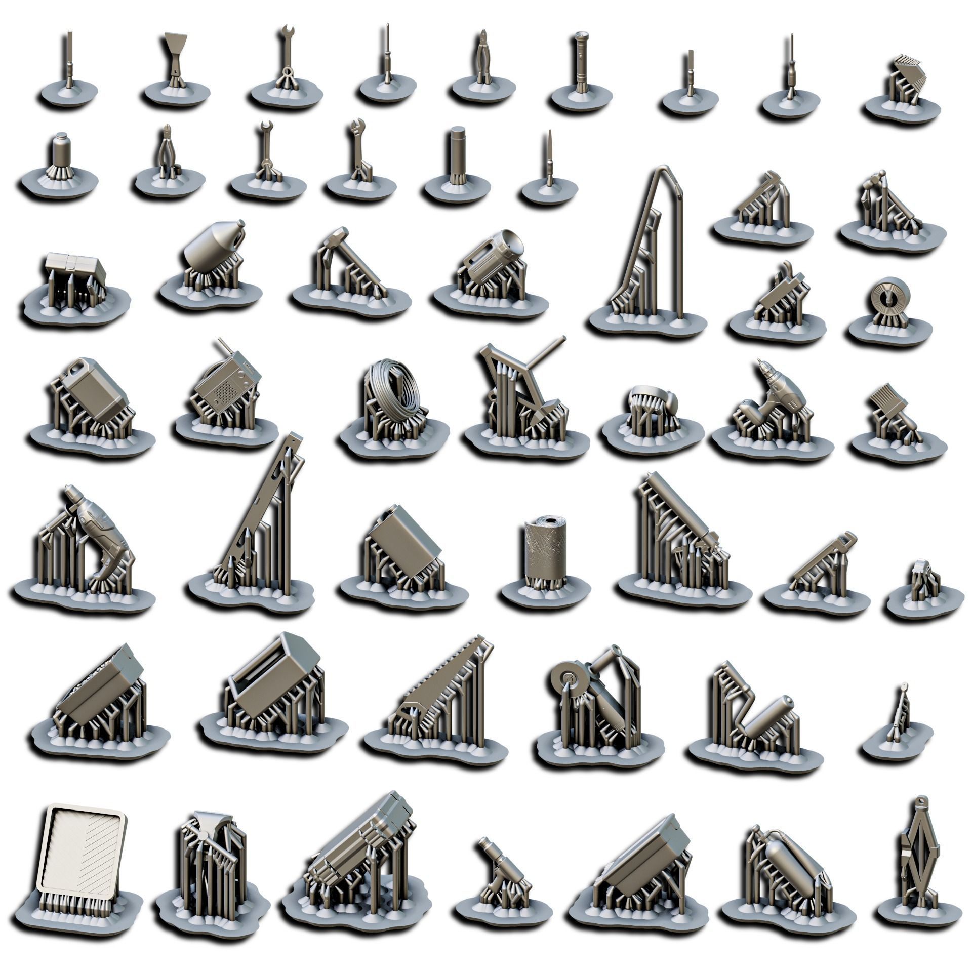 Garage Accessories Diorama Pack 3D print model_1