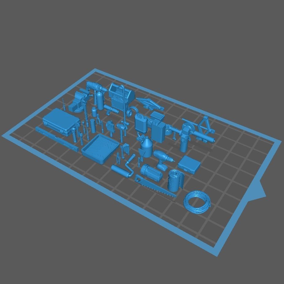 Garage Accessories Diorama Pack 3D print model_9