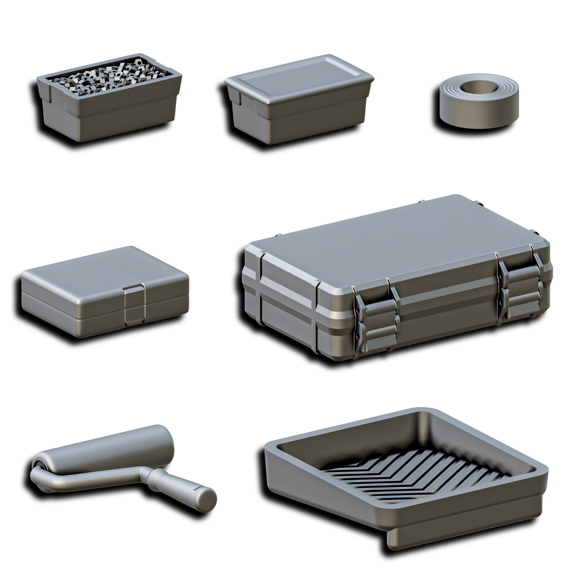 Garage Accessories Diorama Pack 3D print model_4