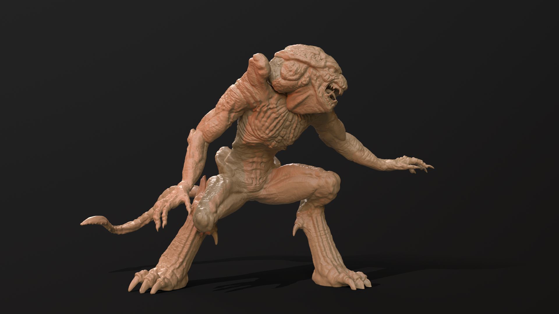 Pumpkinhead Printable three poses and base 3D print model_9