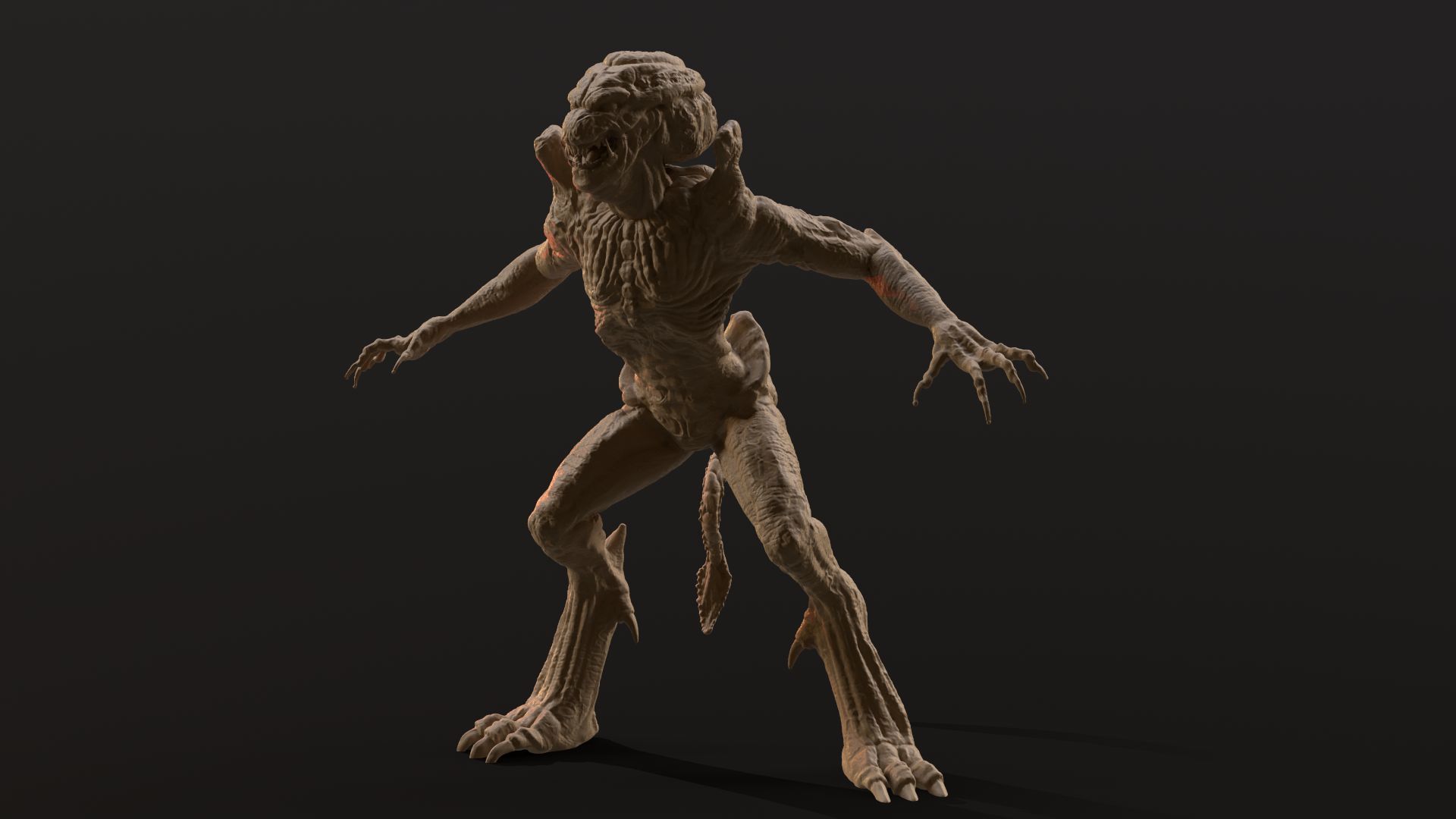 Pumpkinhead Printable three poses and base 3D print model_31