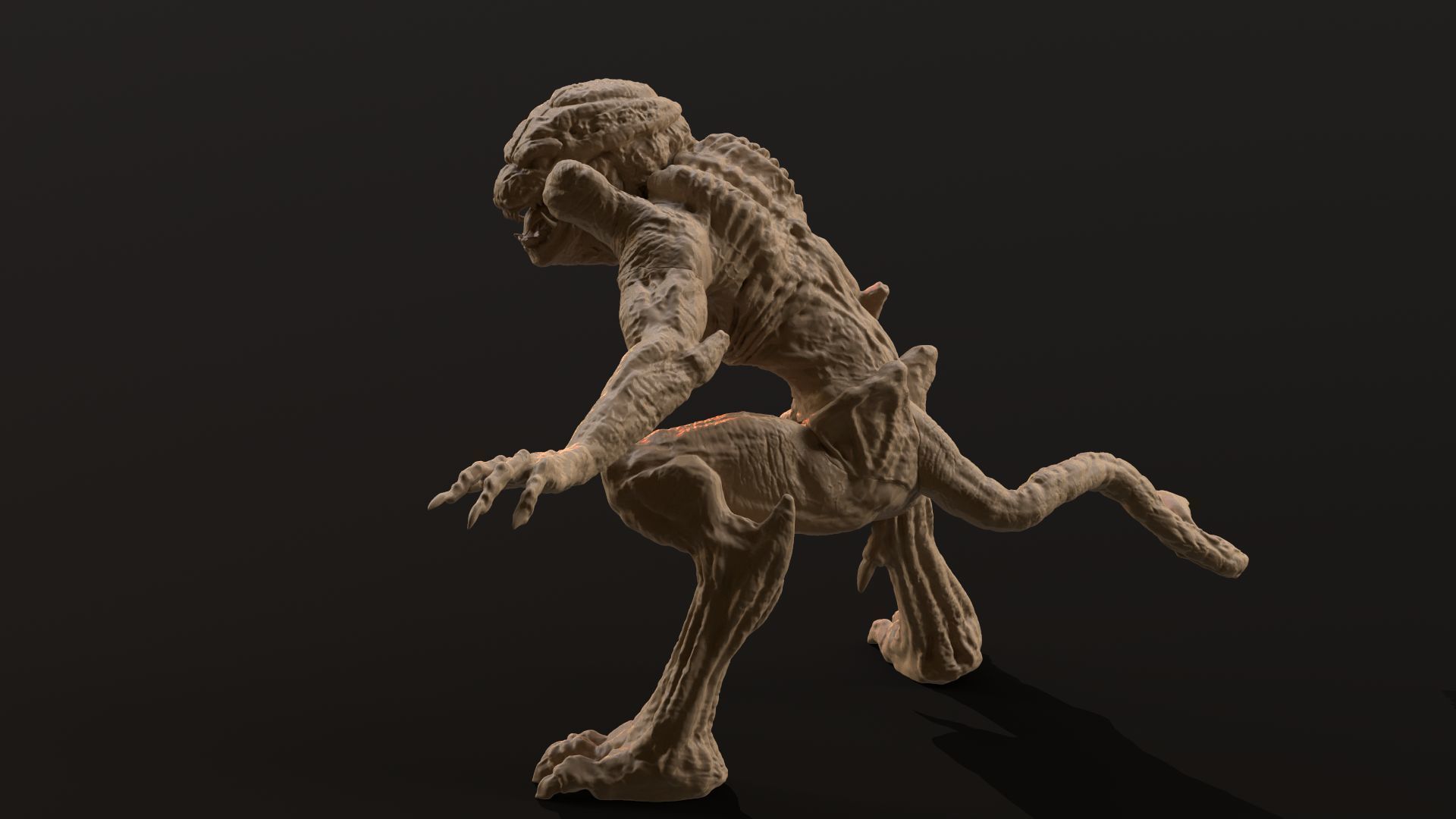 Pumpkinhead Printable three poses and base 3D print model_22