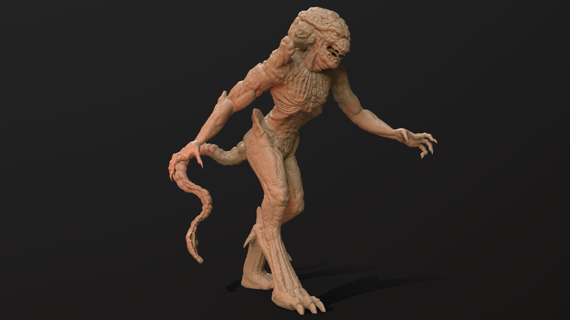 Pumpkinhead Printable three poses and base 3D print model_12