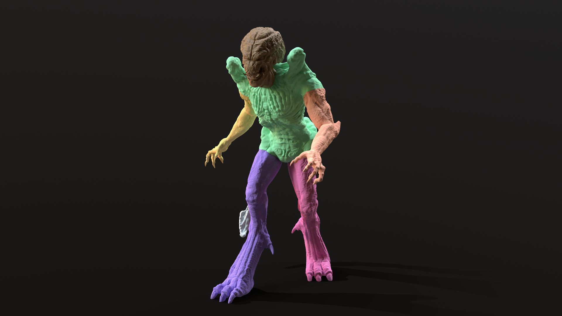 Pumpkinhead Printable three poses and base 3D print model_18