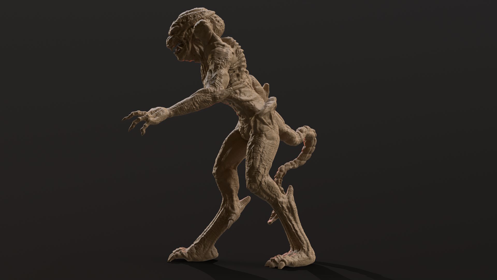Pumpkinhead Printable three poses and base 3D print model_14