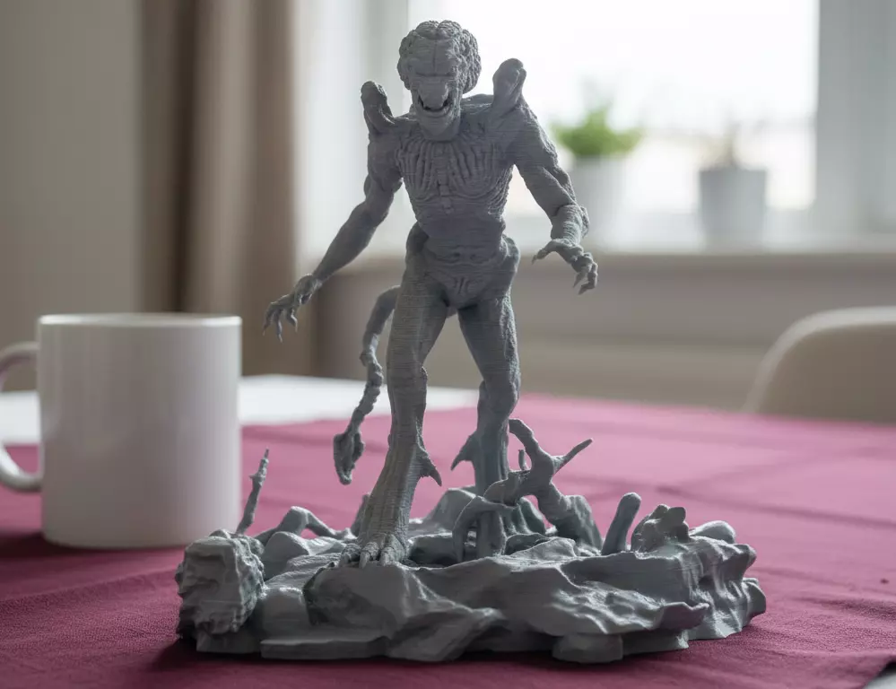 Pumpkinhead Printable three poses and base 3D print model_5