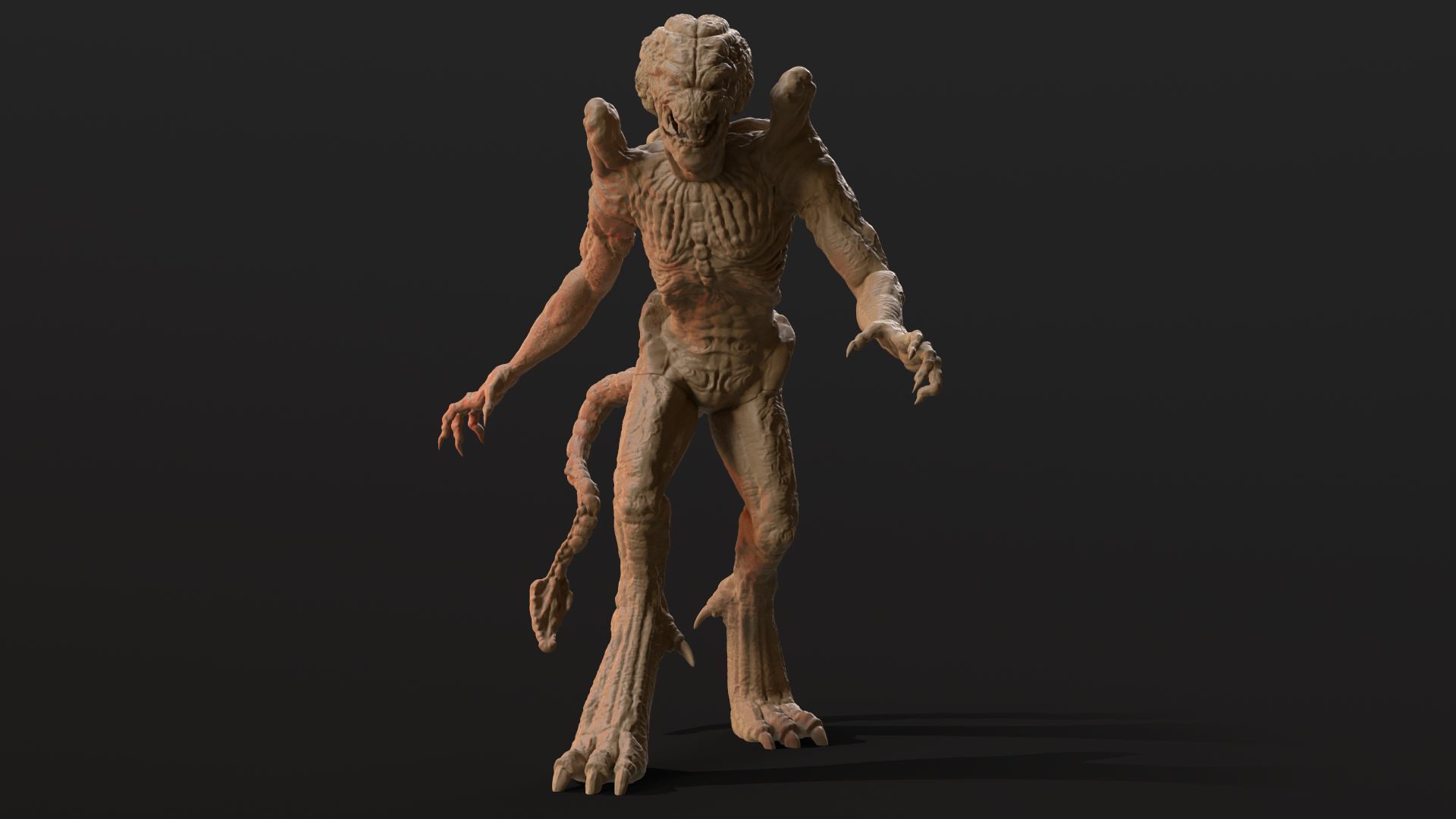 Pumpkinhead Printable three poses and base 3D print model_13
