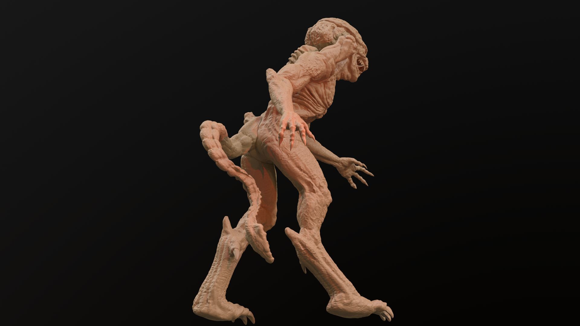 Pumpkinhead Printable three poses and base 3D print model_17