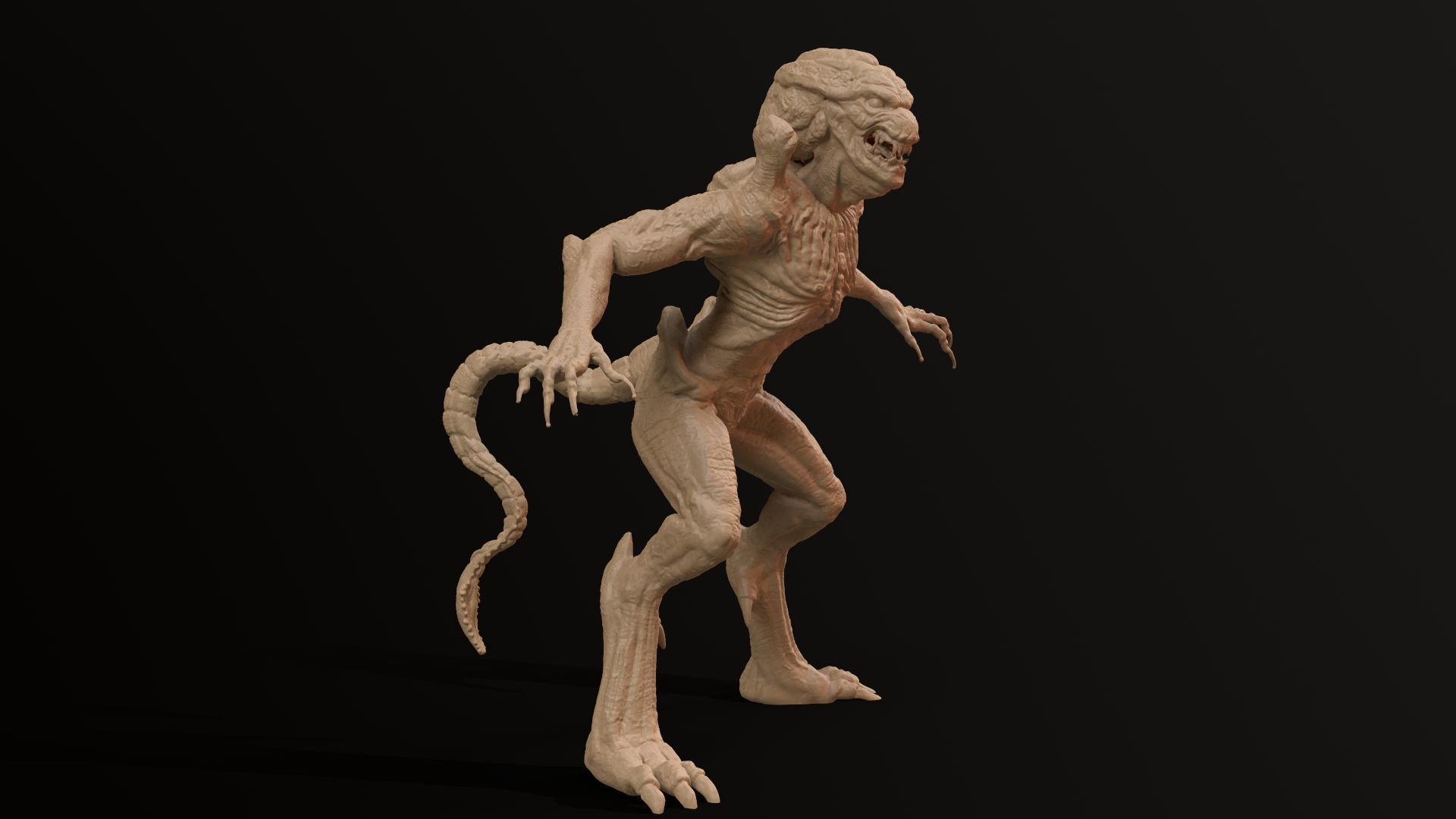 Pumpkinhead Printable three poses and base 3D print model_34