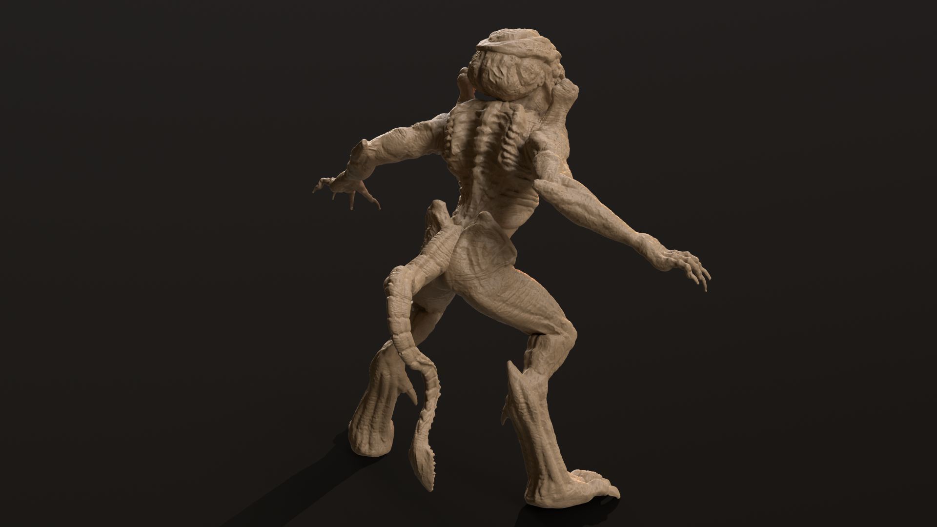 Pumpkinhead Printable three poses and base 3D print model_33