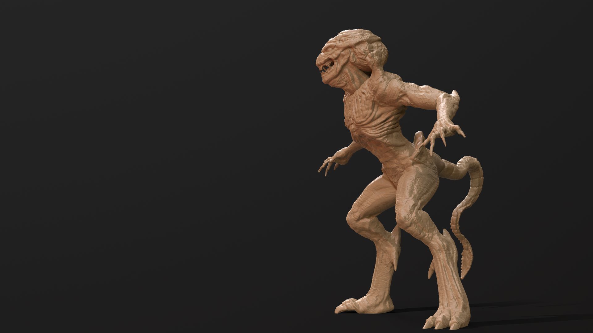 Pumpkinhead Printable three poses and base 3D print model_35