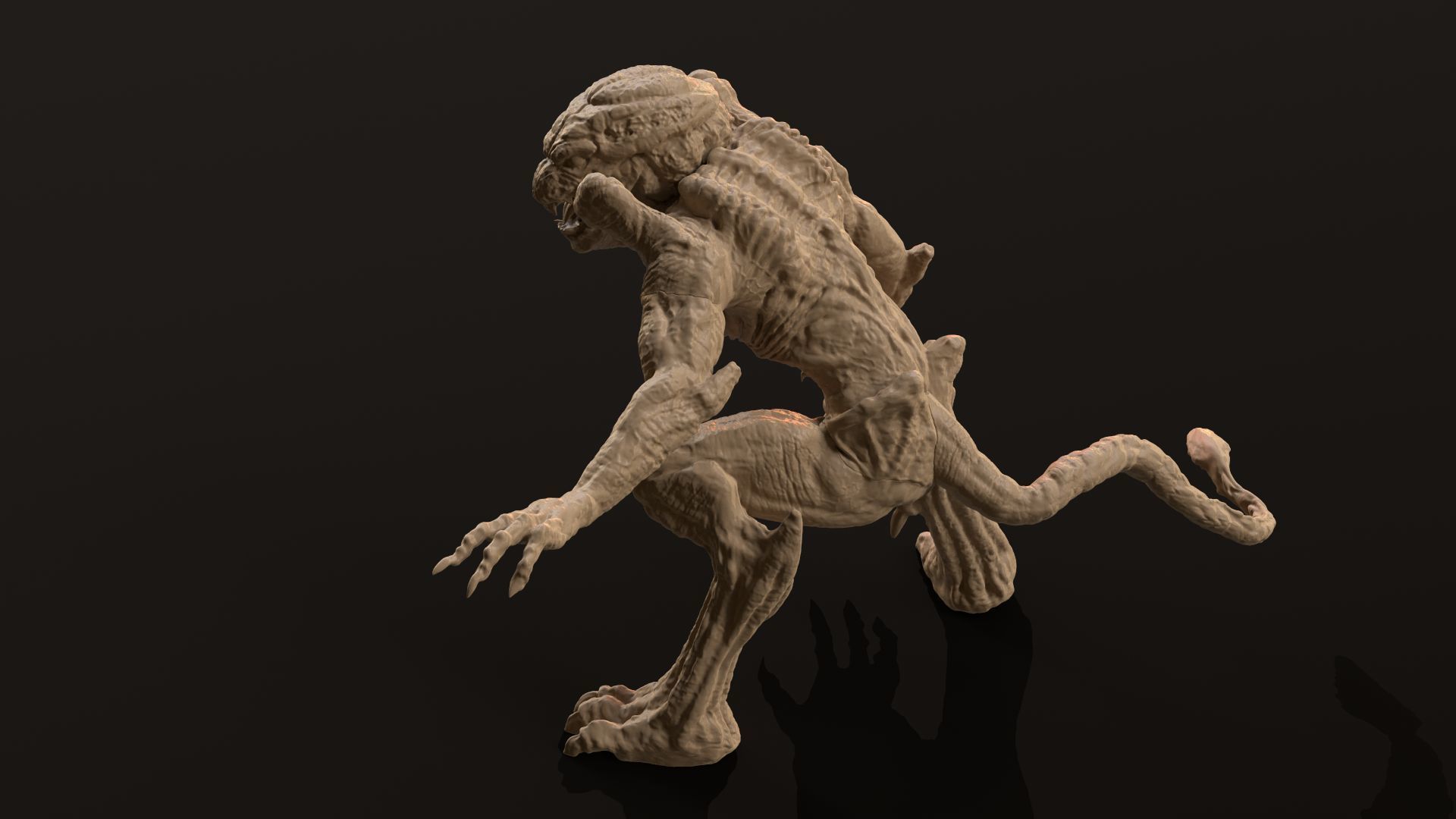Pumpkinhead Printable three poses and base 3D print model_37