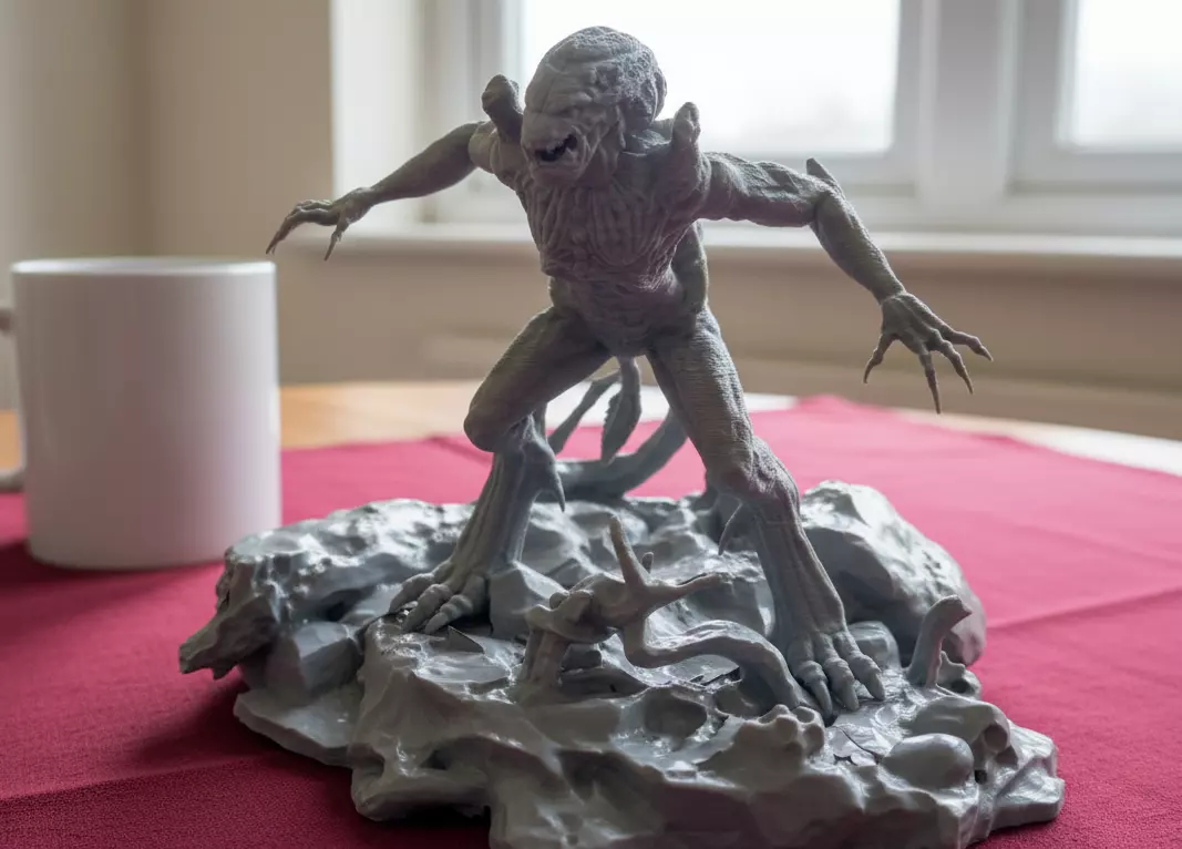 Pumpkinhead Printable three poses and base 3D print model_6