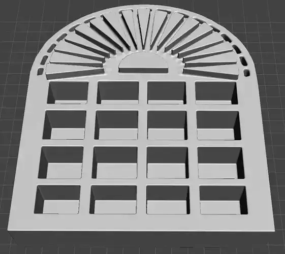 sun ray gothic crystal shelf 3D print model