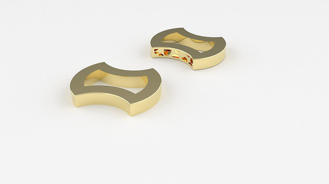 Elegant Crescent Bracelet Connector Free low-poly 3D print model