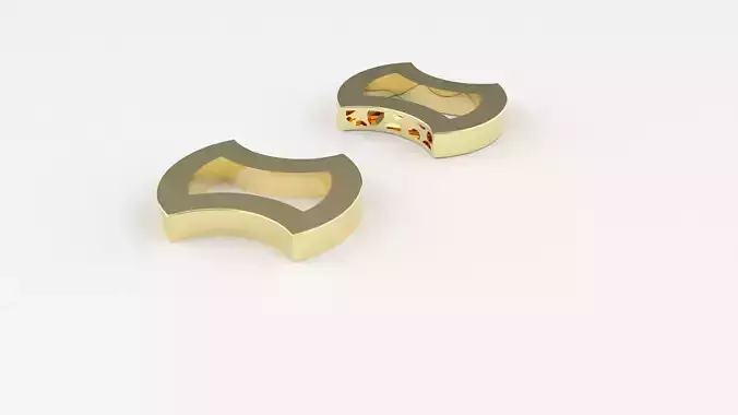 Elegant Crescent Bracelet Connector Free 3D print model