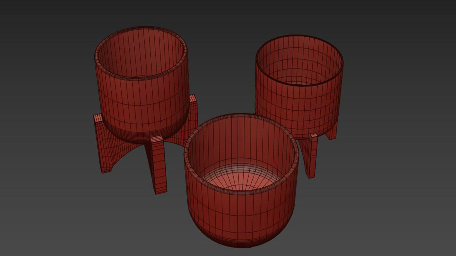 Vases set 3D model_6