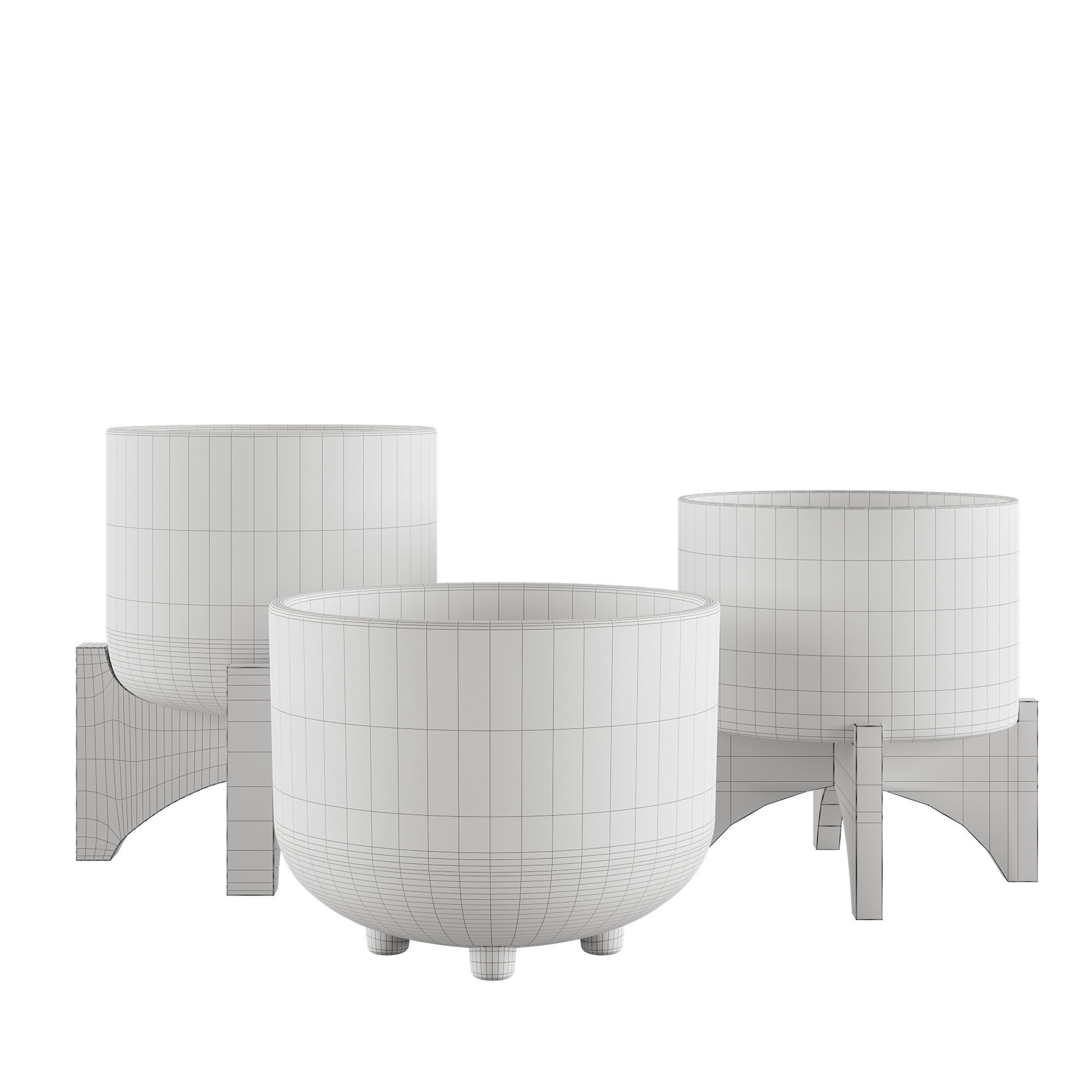 Vases set 3D model_1