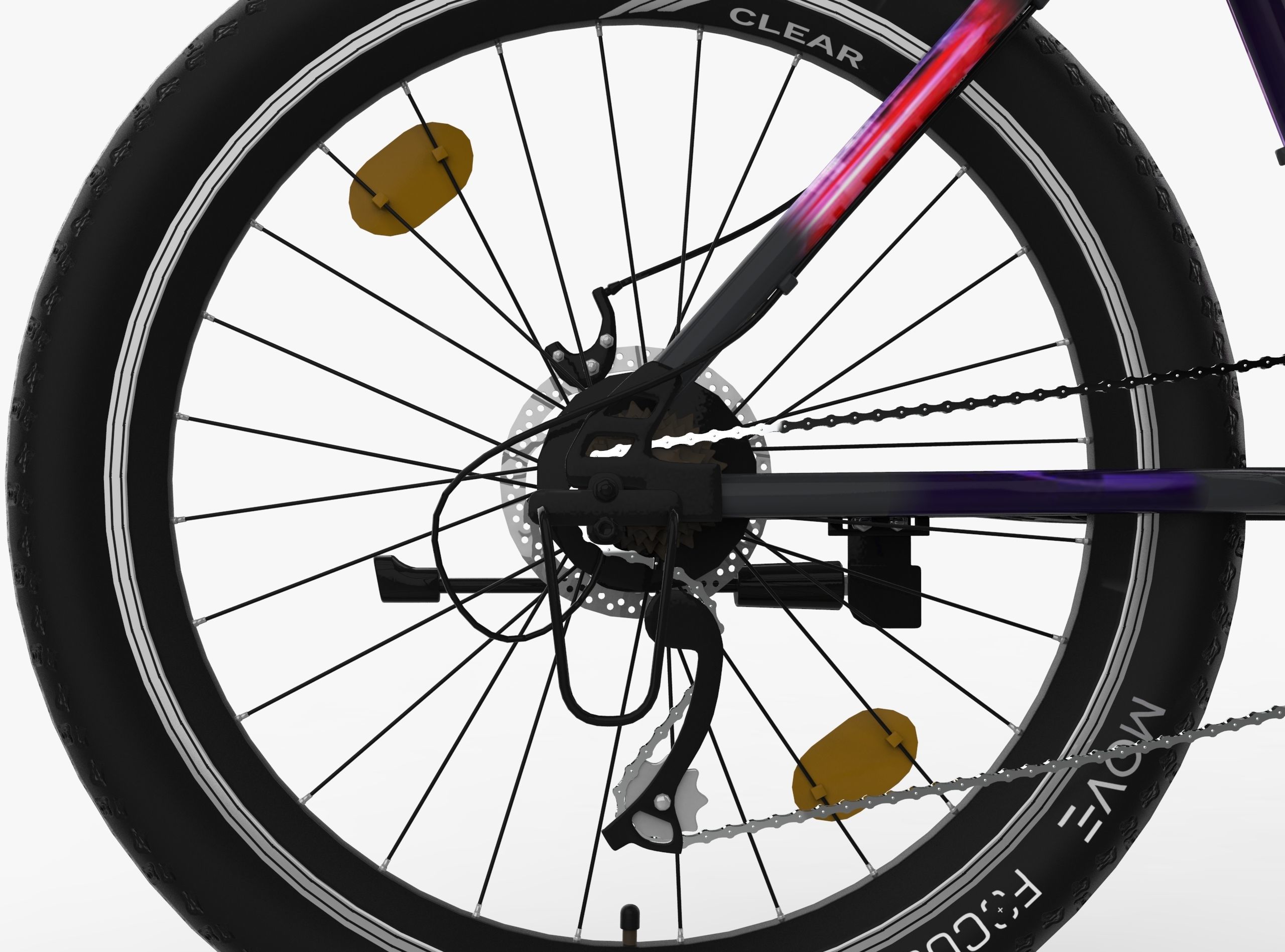 Bicycle Low-poly 3D model_3