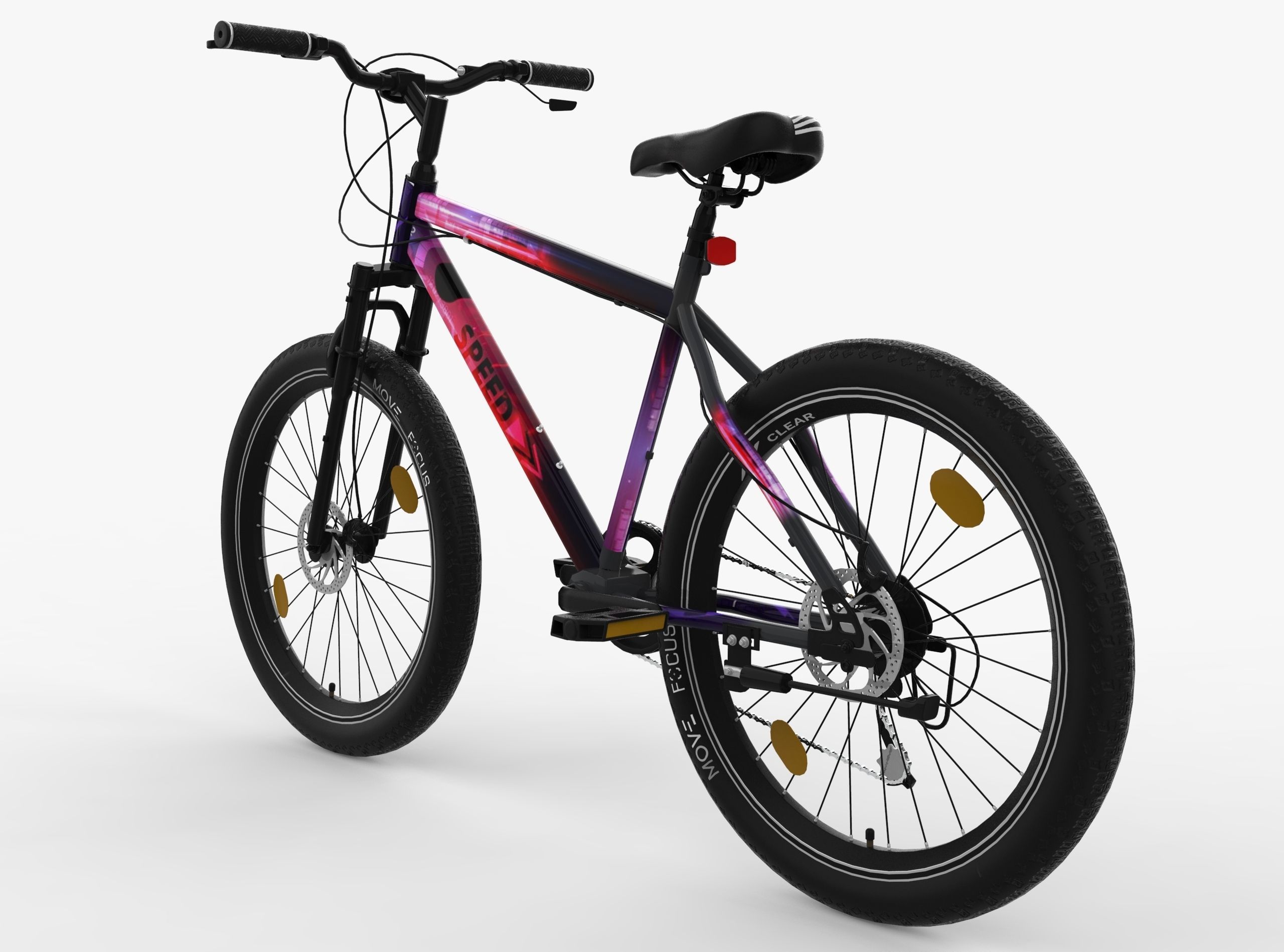 Bicycle Low-poly 3D model_10