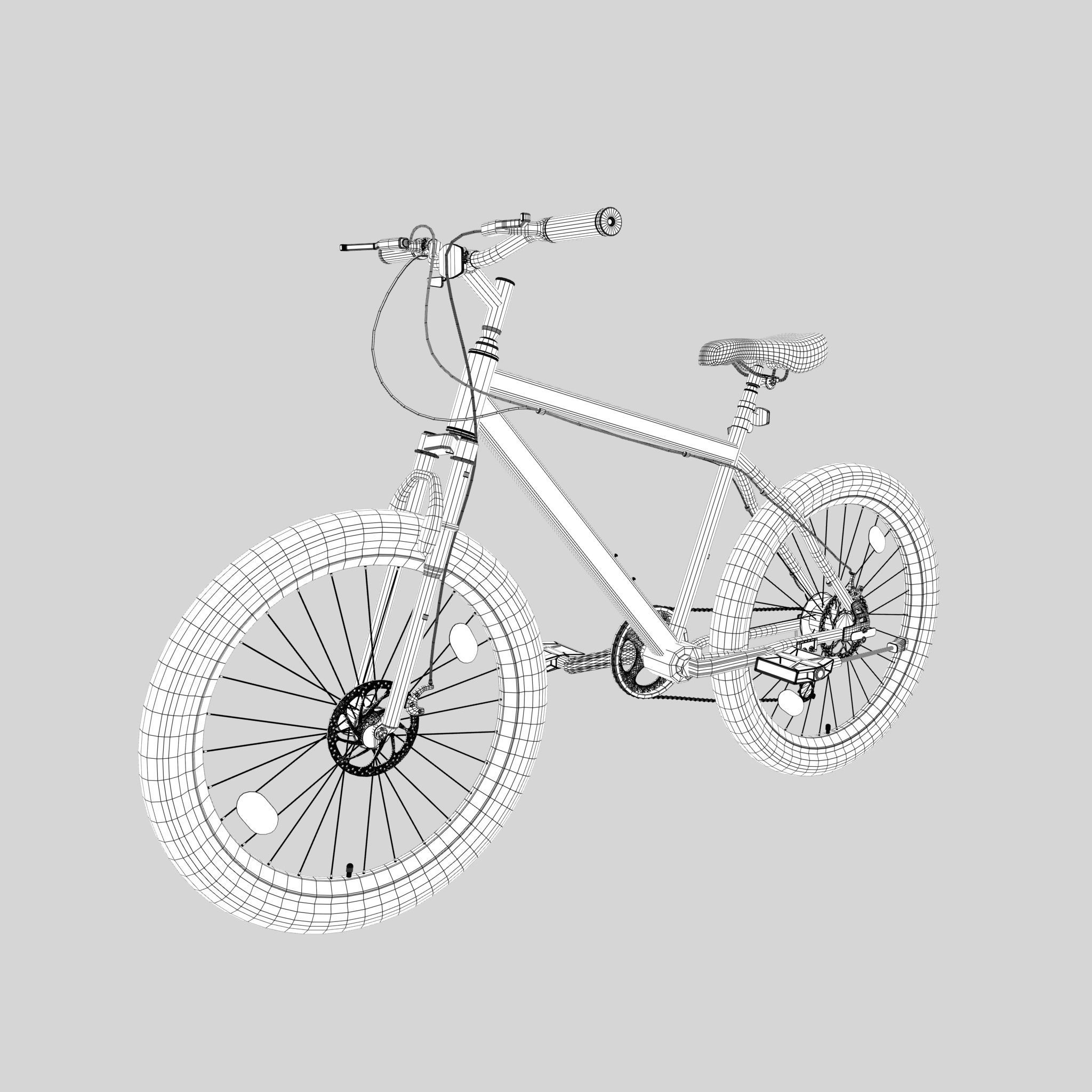Bicycle Low-poly 3D model_12