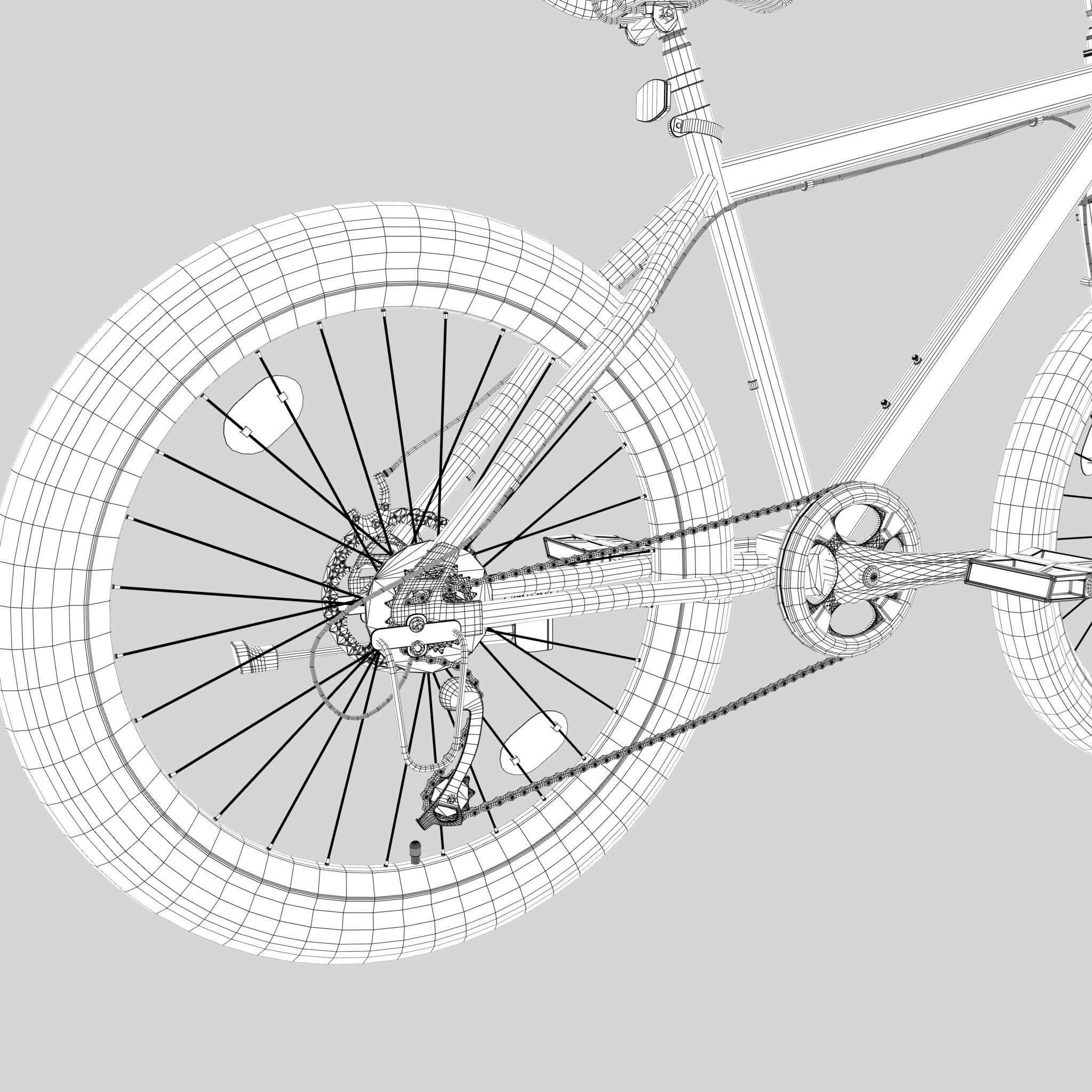 Bicycle Low-poly 3D model_13