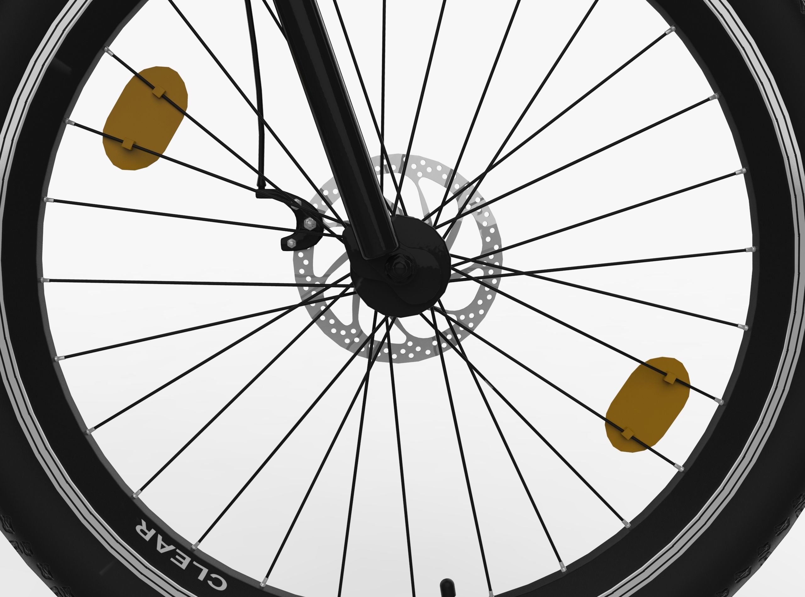 Bicycle Low-poly 3D model_5