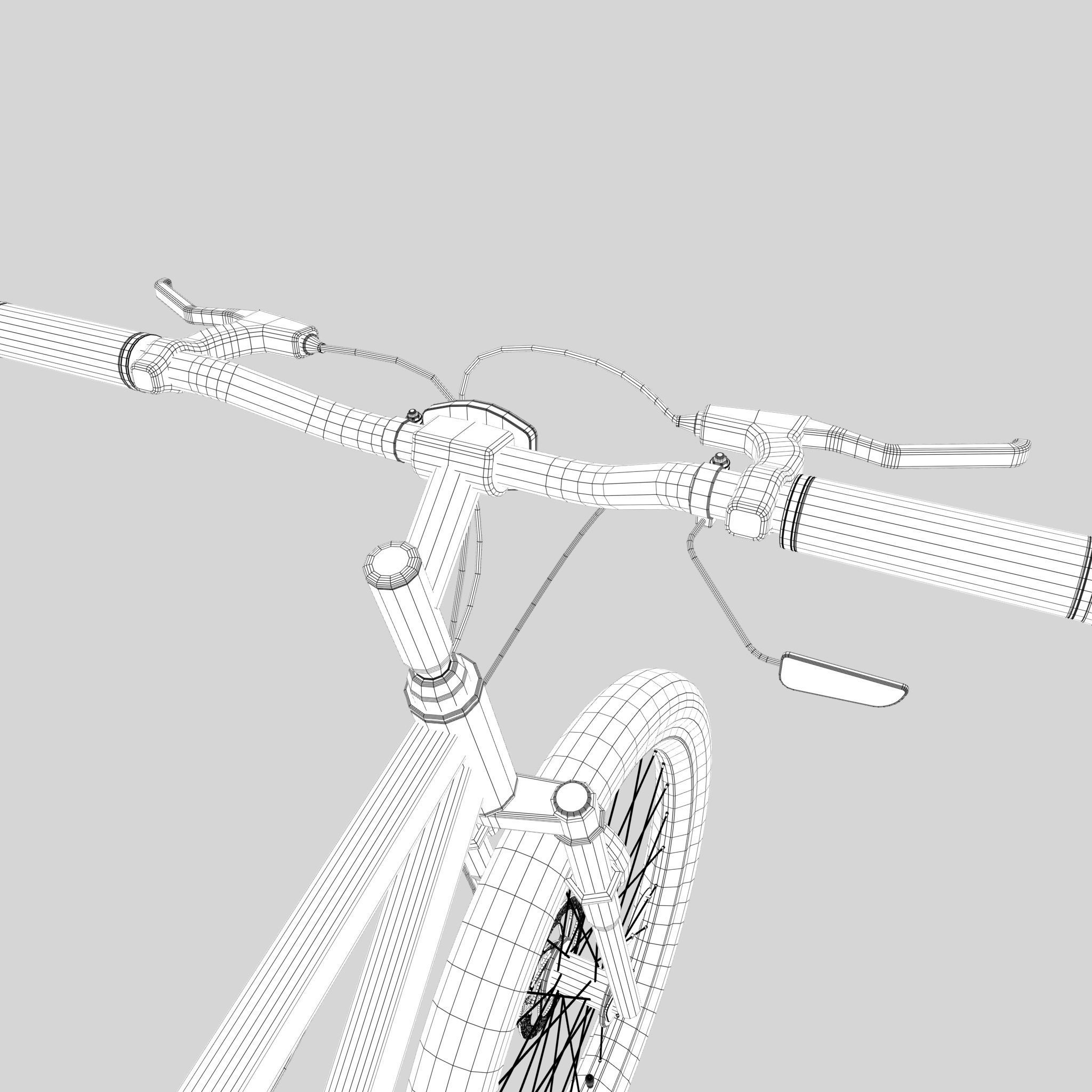 Bicycle Low-poly 3D model_14