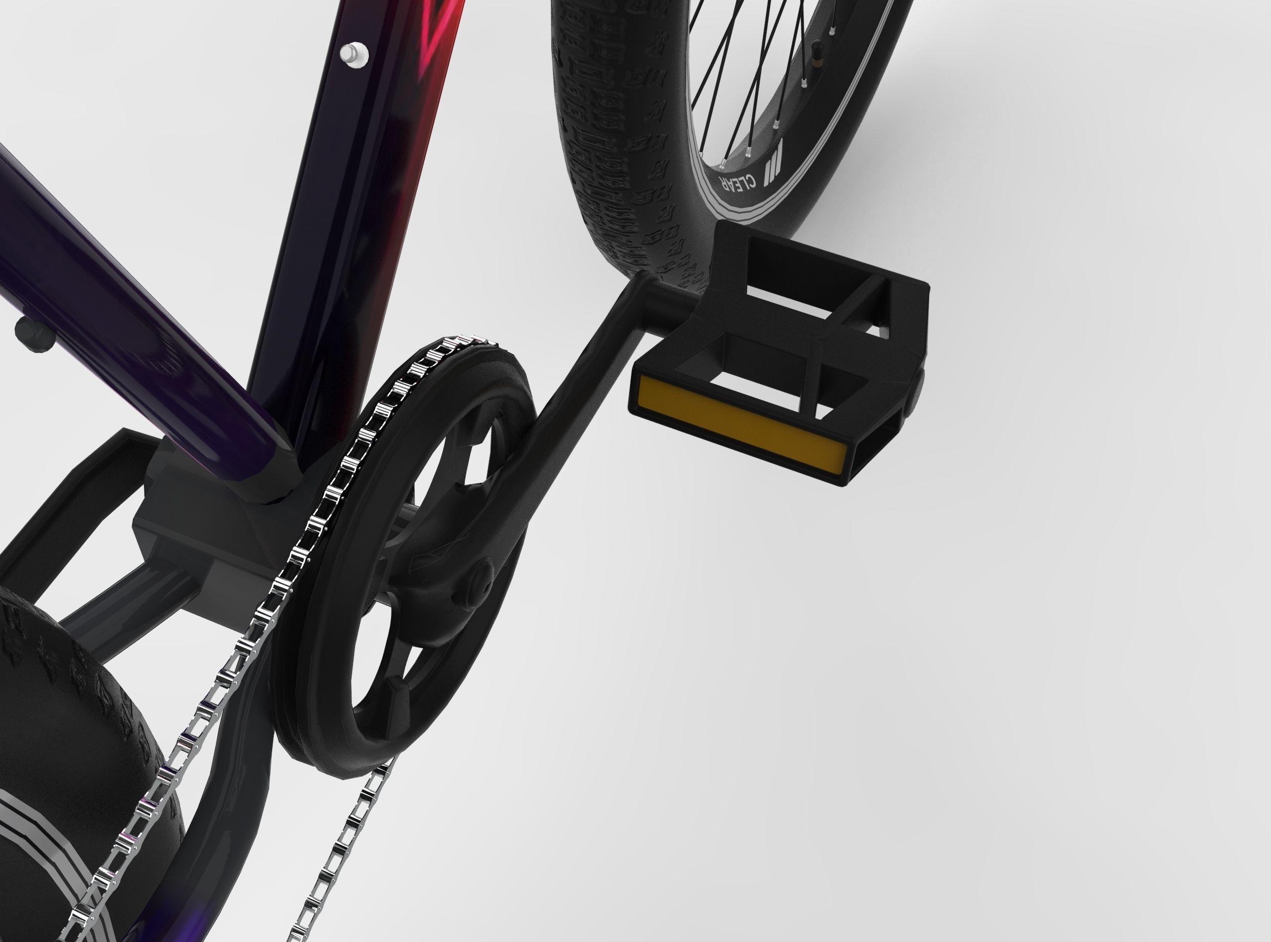 Bicycle Low-poly 3D model_4