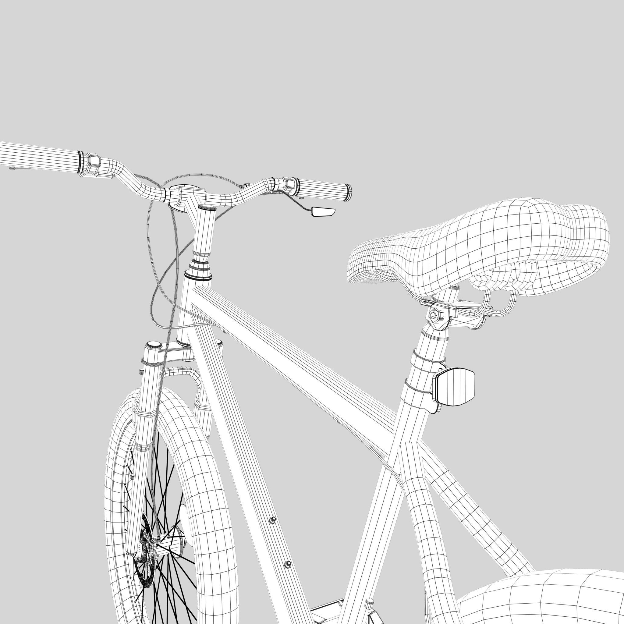 Bicycle Low-poly 3D model_15