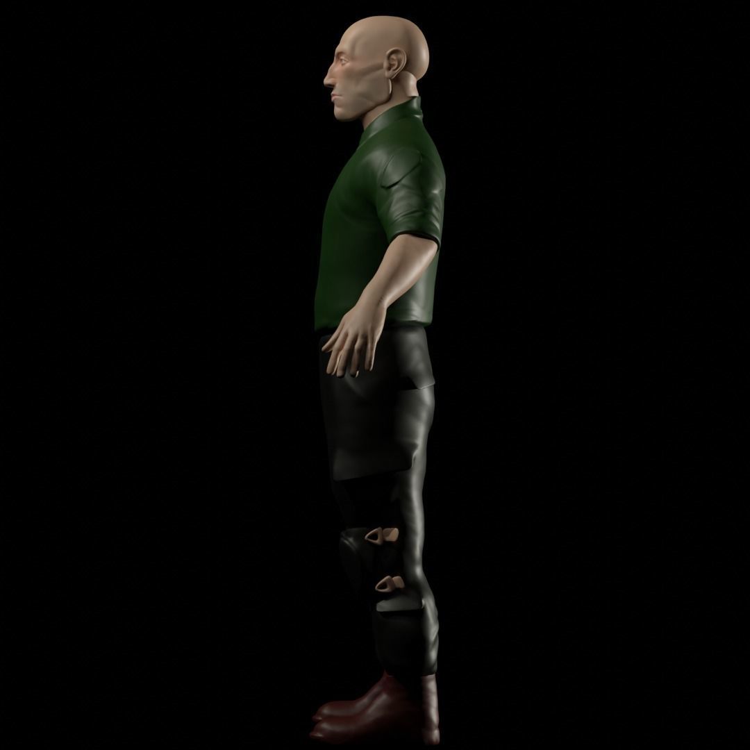 FREE Realistic Male Human 3D Model with clothes  Free low-poly 3D model_3