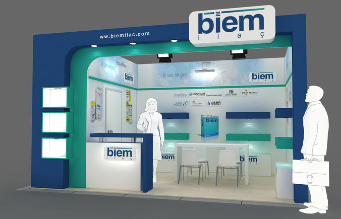 Exhibition Stand - ST0018 3D model