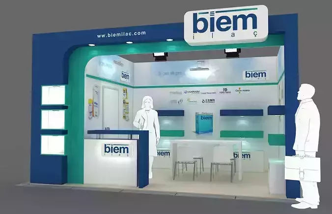 Exhibition Stand - ST0018 3D model