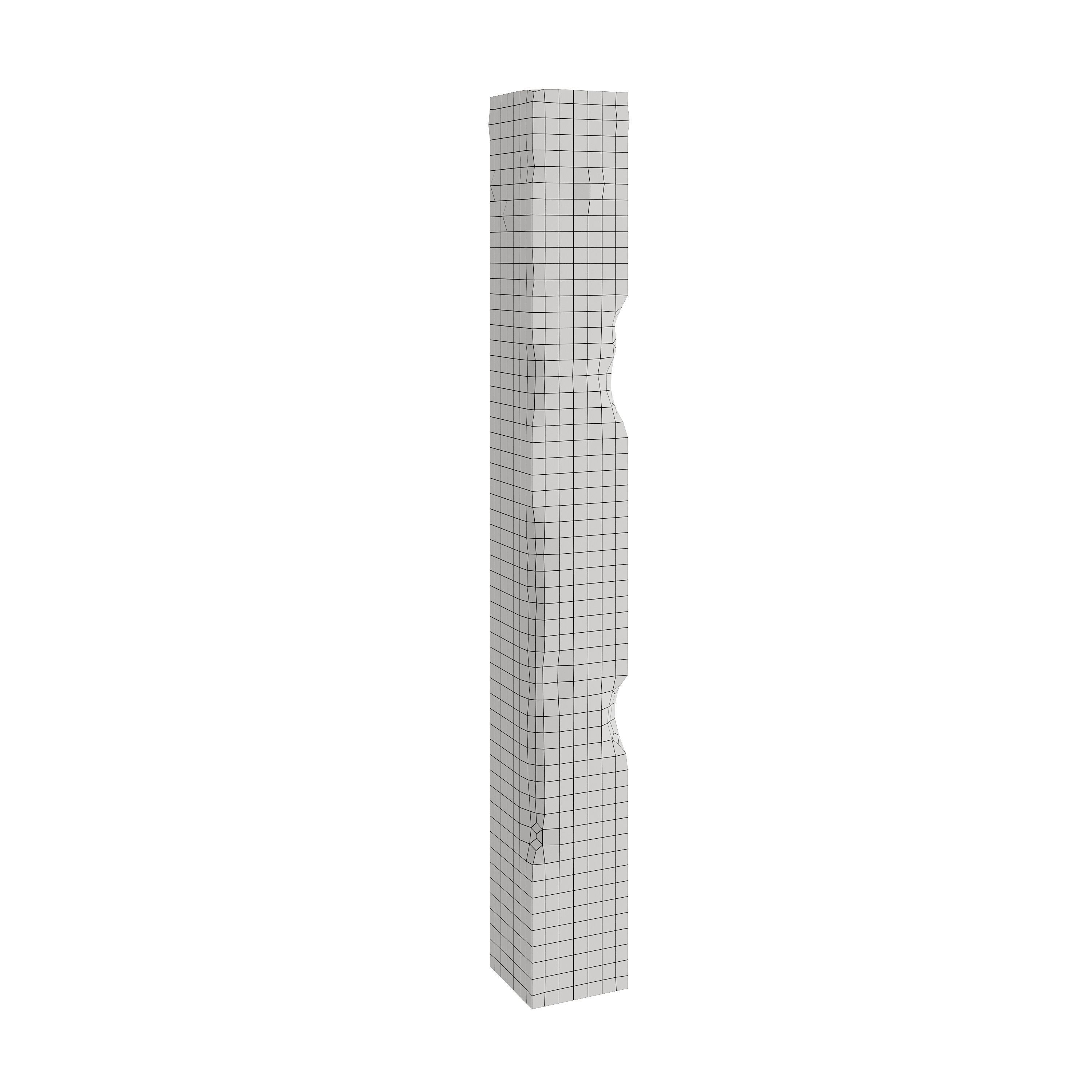 Damaged Column Low-poly 3D model_5