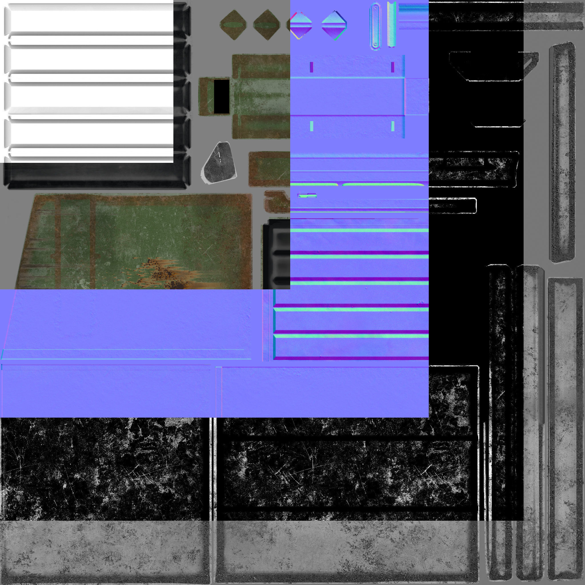 PBR Dumpsters storage cabinet Low-poly 3D model_4