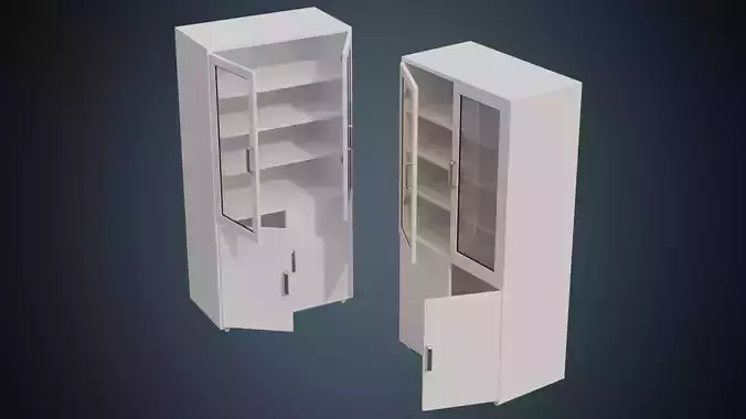 Medical Cabinet 1A Low-poly 3D model