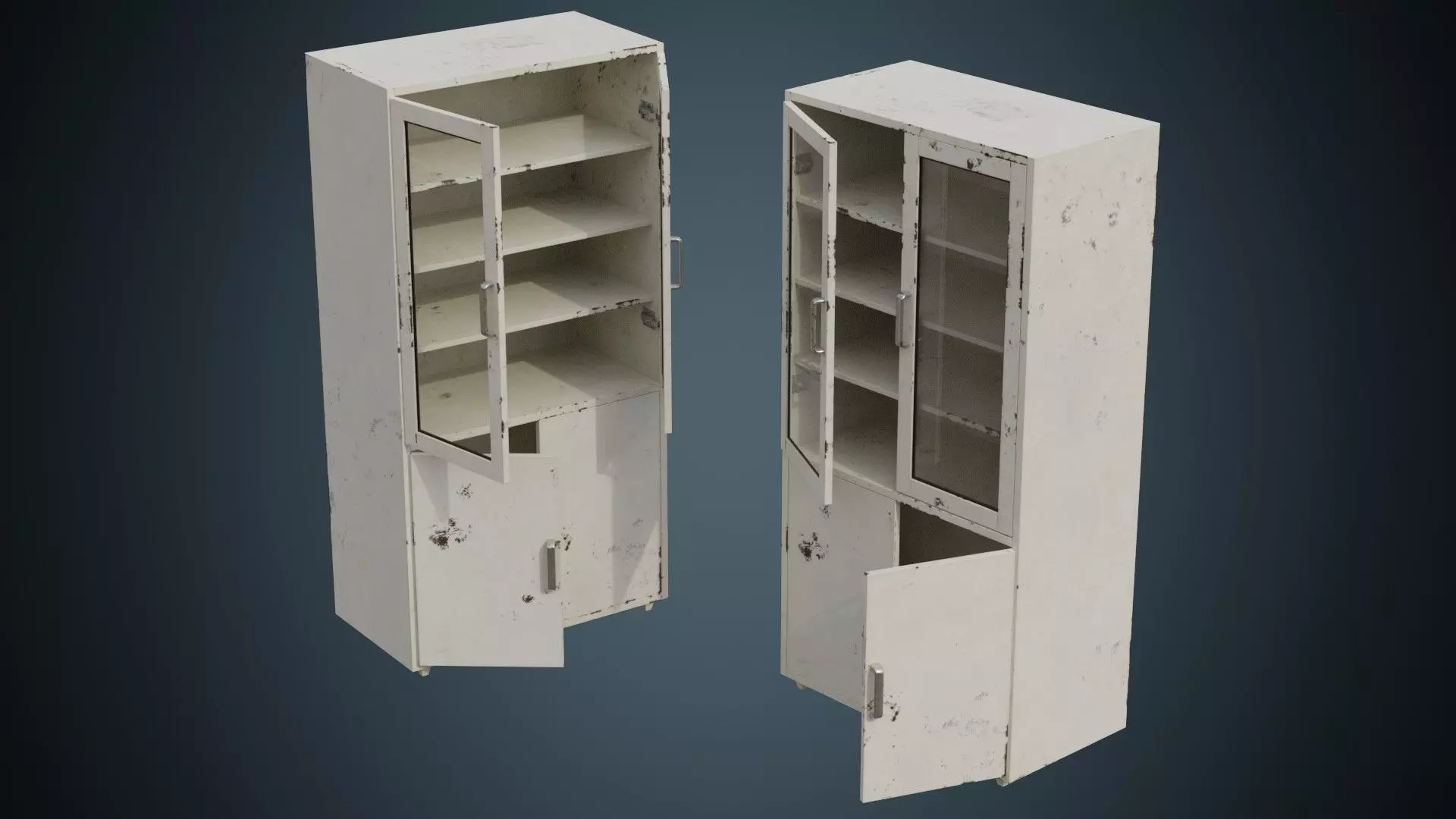 Medical Cabinet 1B Low-poly 3D model_0