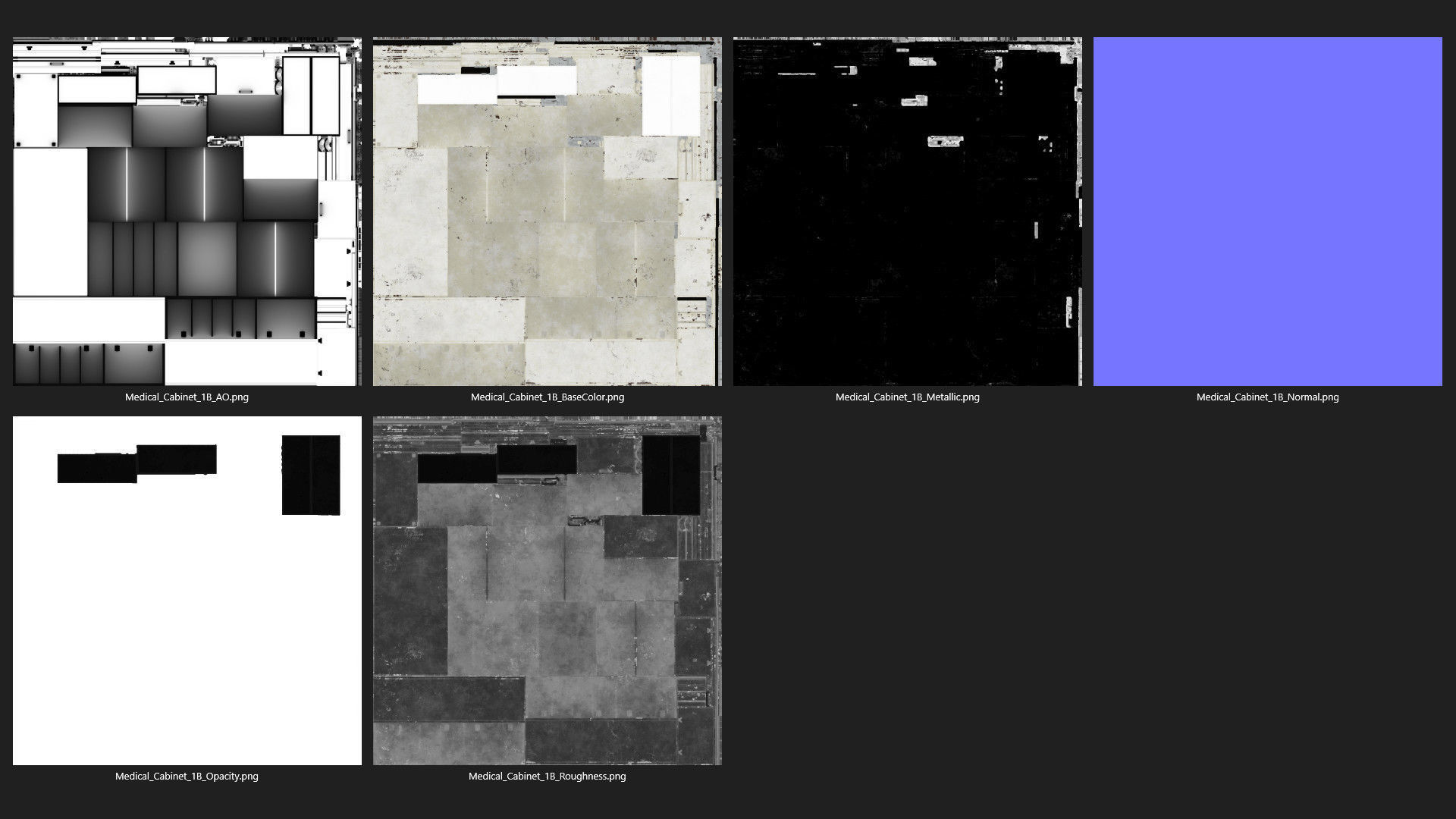 Medical Cabinet 1B Low-poly 3D model_13