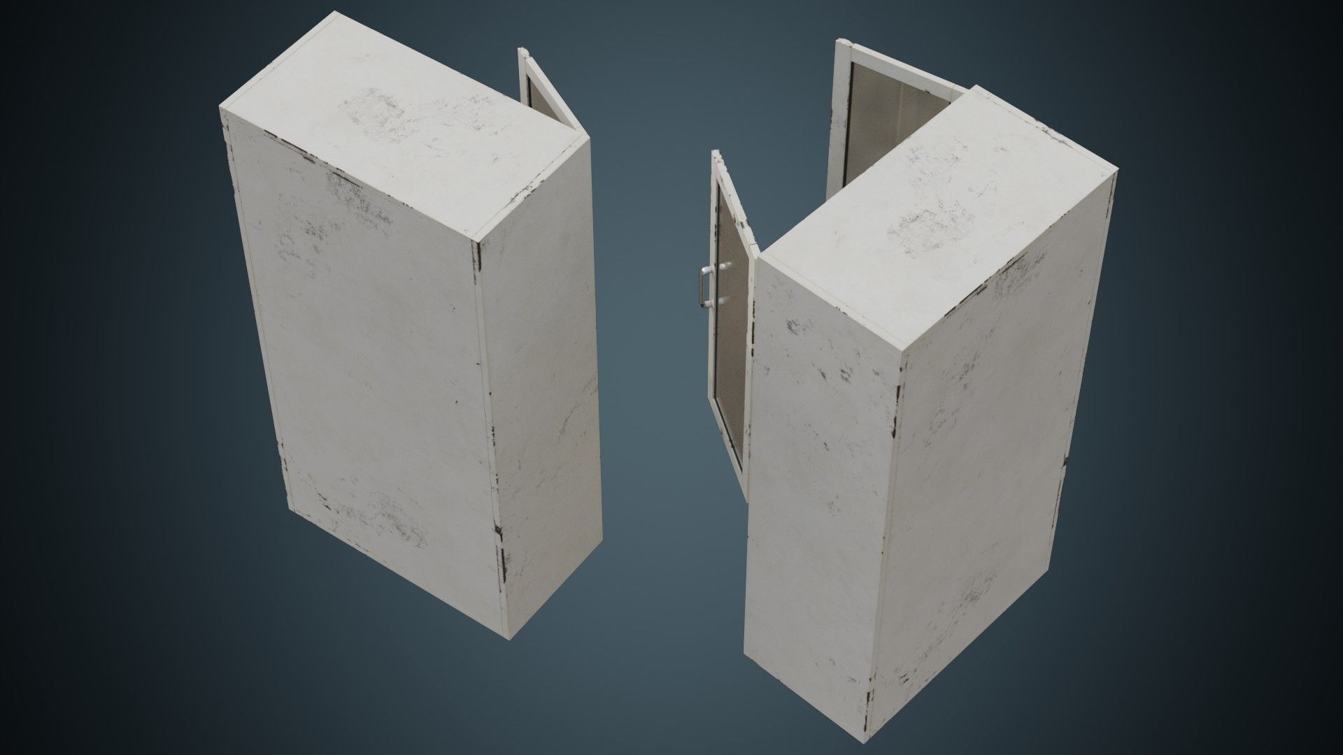 Medical Cabinet 1B Low-poly 3D model_1