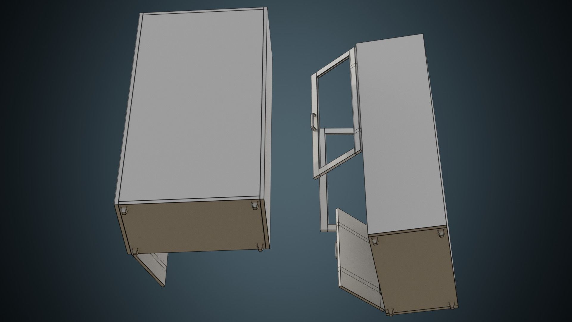 Medical Cabinet 1B Low-poly 3D model_10