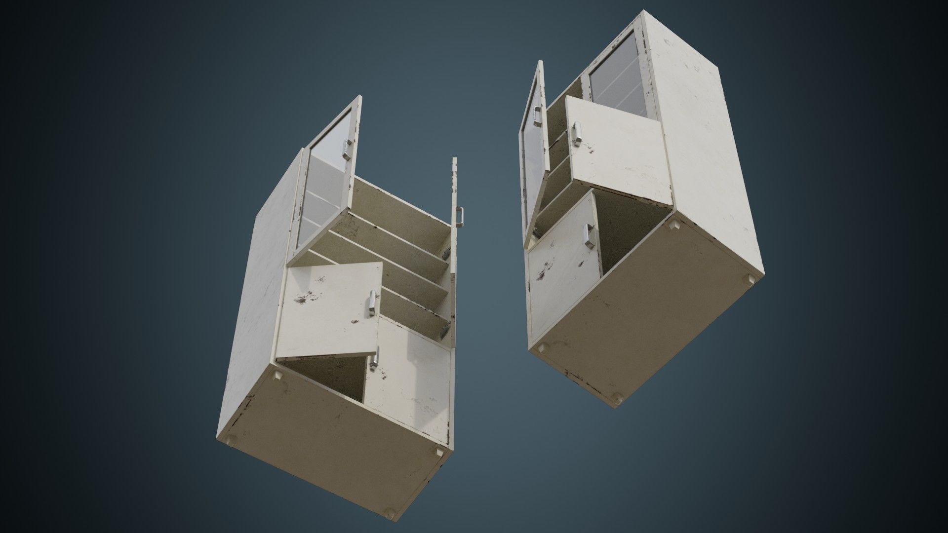 Medical Cabinet 1B Low-poly 3D model_2