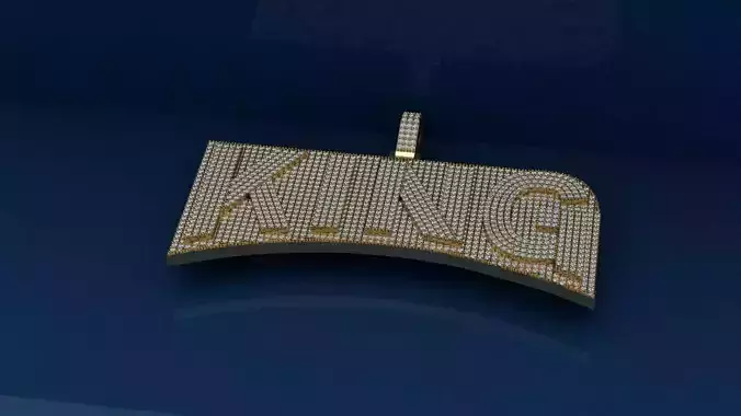 King Custom Pendant  3D print model