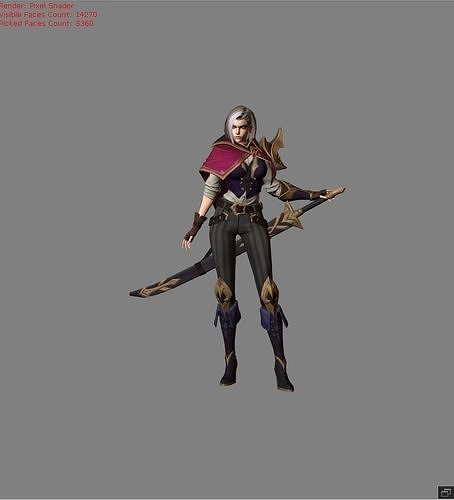 Benedetta Honor Blade Skin Low-poly 3D model