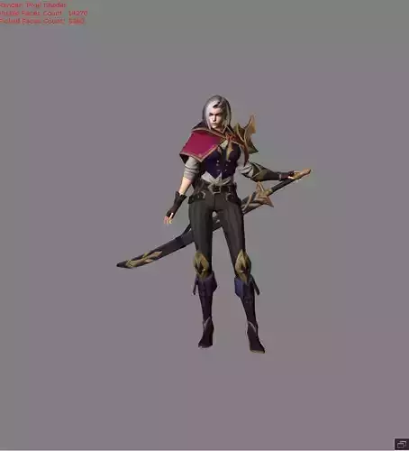 Benedetta Honor Blade Skin Low-poly 3D model