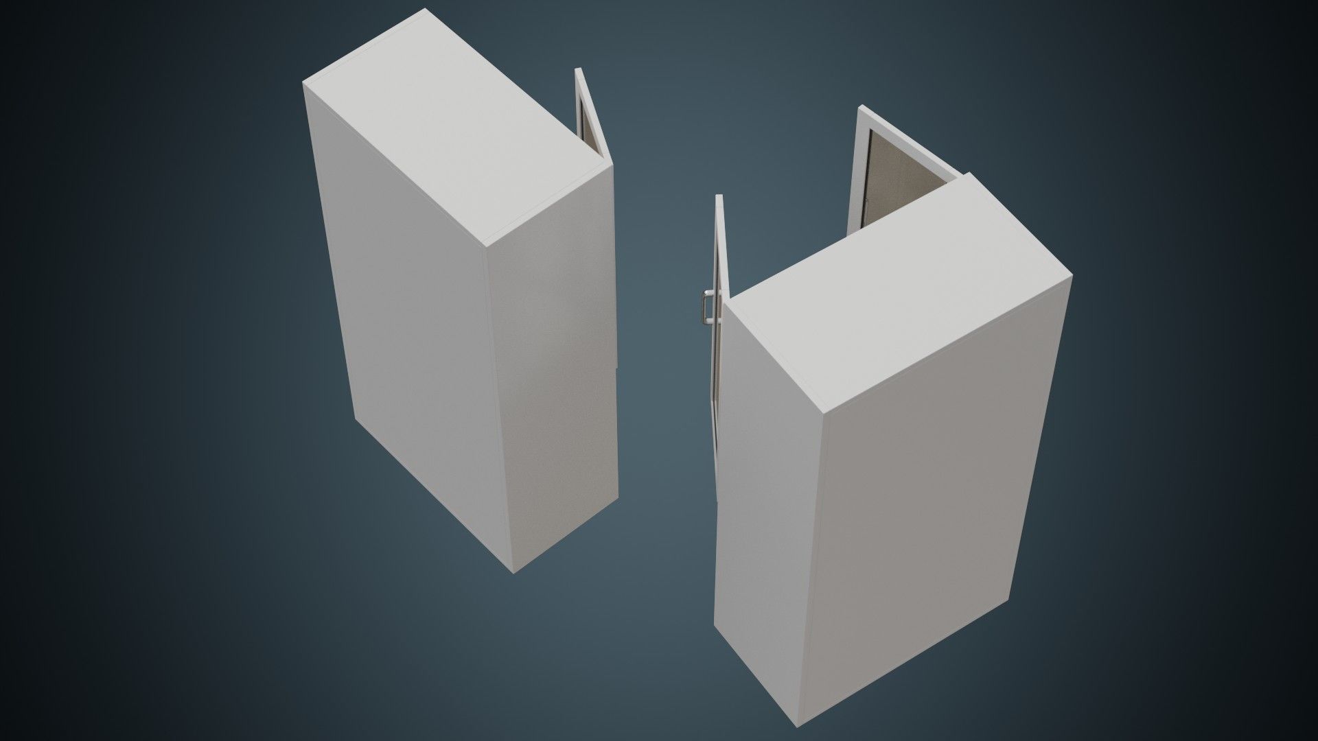 Medical Cabinet 1 Basic Low-poly 3D model_1