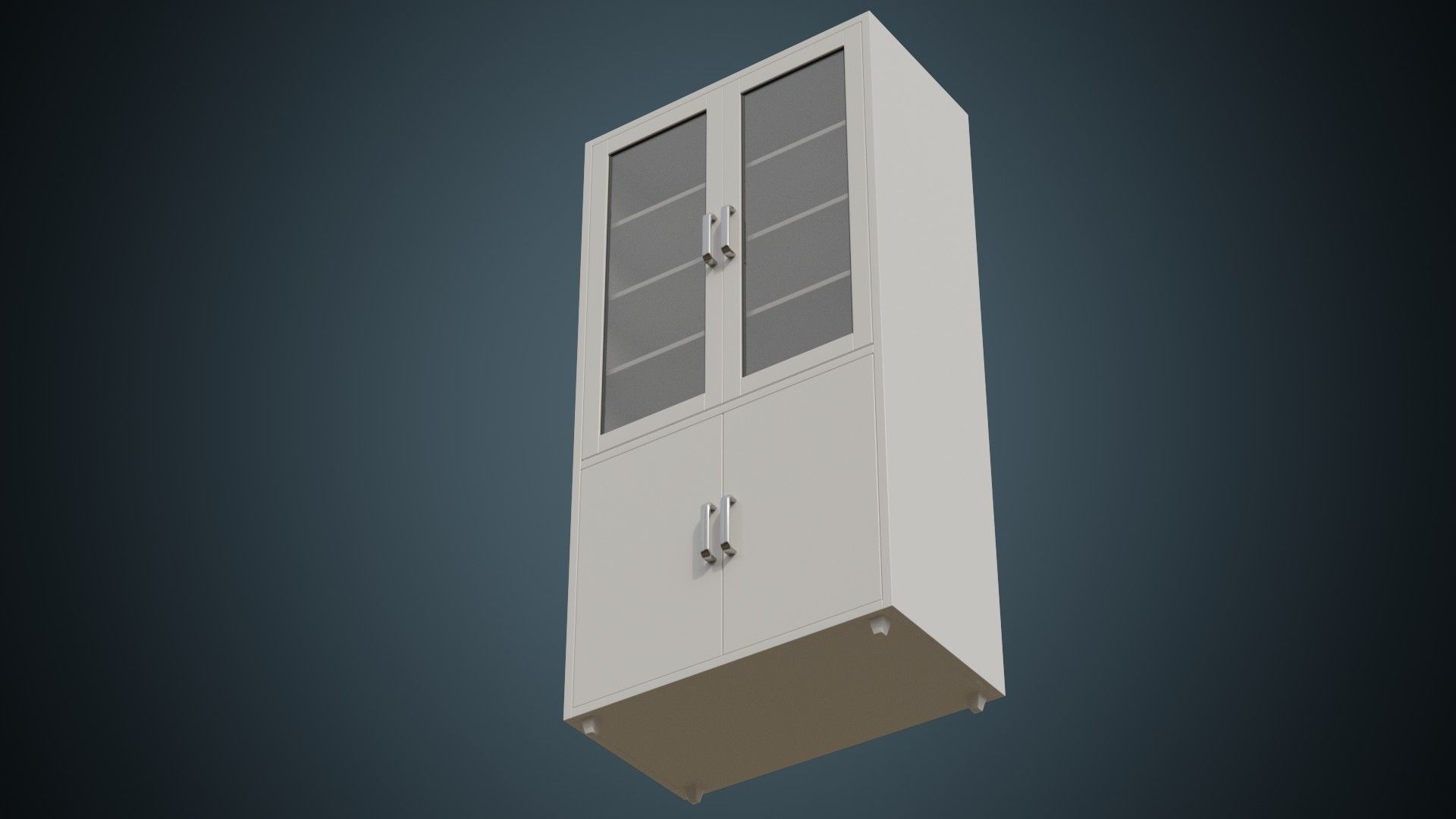Medical Cabinet 1 Basic Low-poly 3D model_7