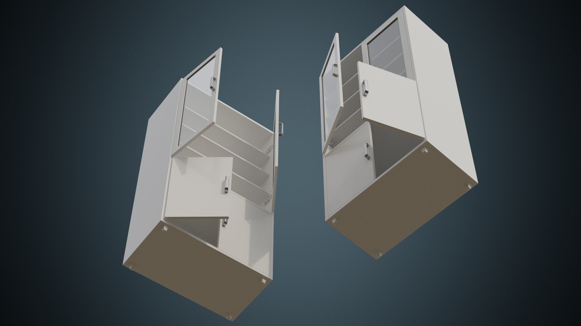 Medical Cabinet 1 Basic Low-poly 3D model_2