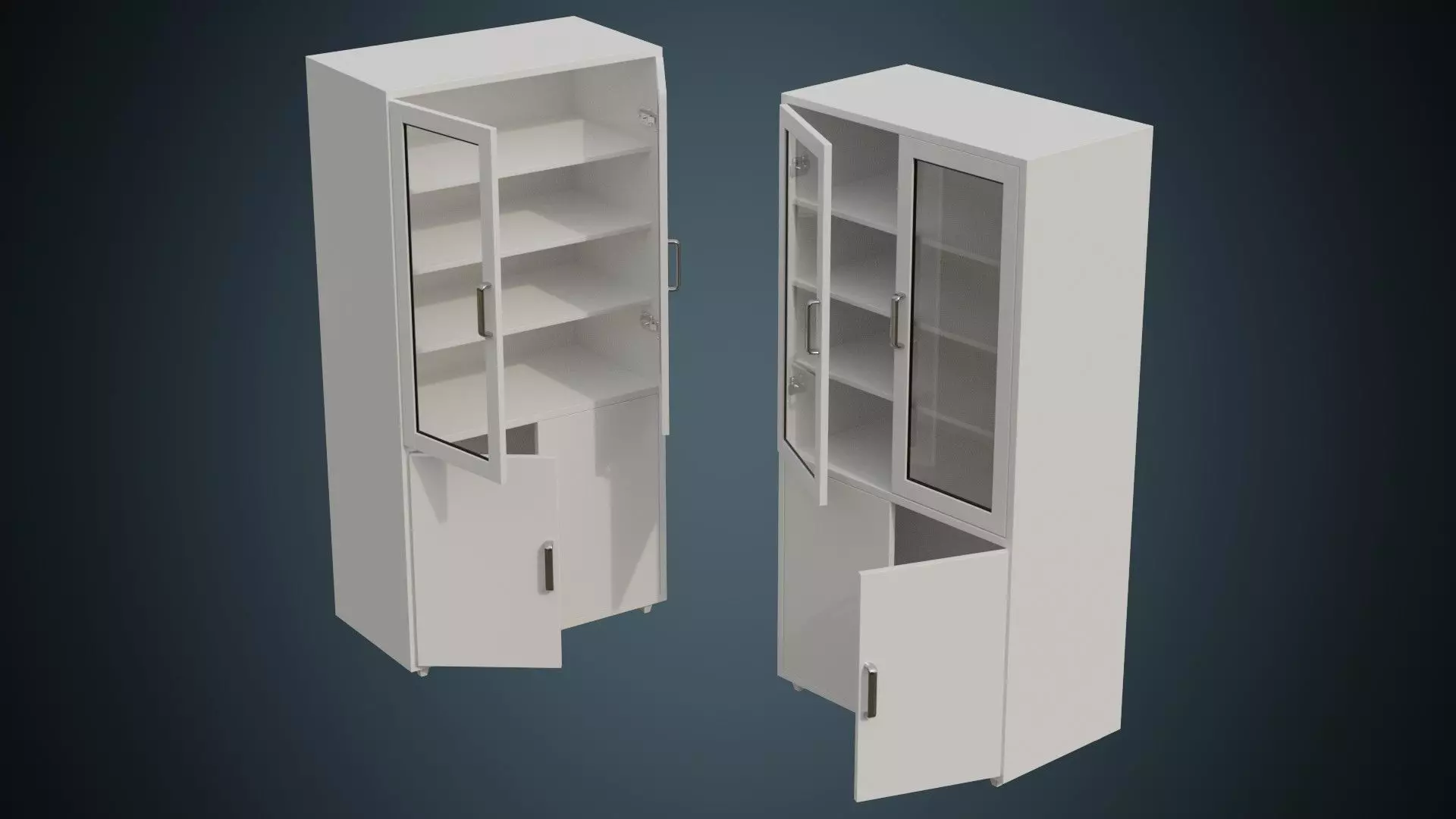 Medical Cabinet 1 Basic Low-poly 3D model_0